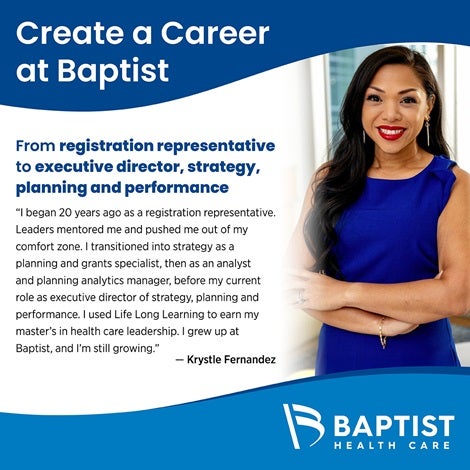 Krystle Fernandez created a career at Baptist