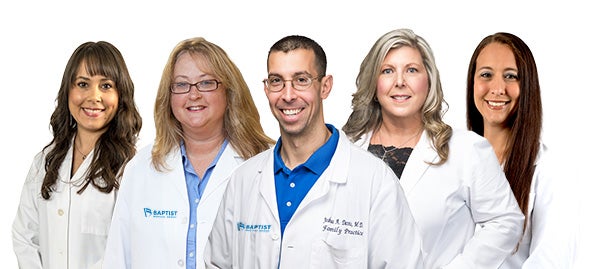 Picture is of 5 providers one male and 4 females