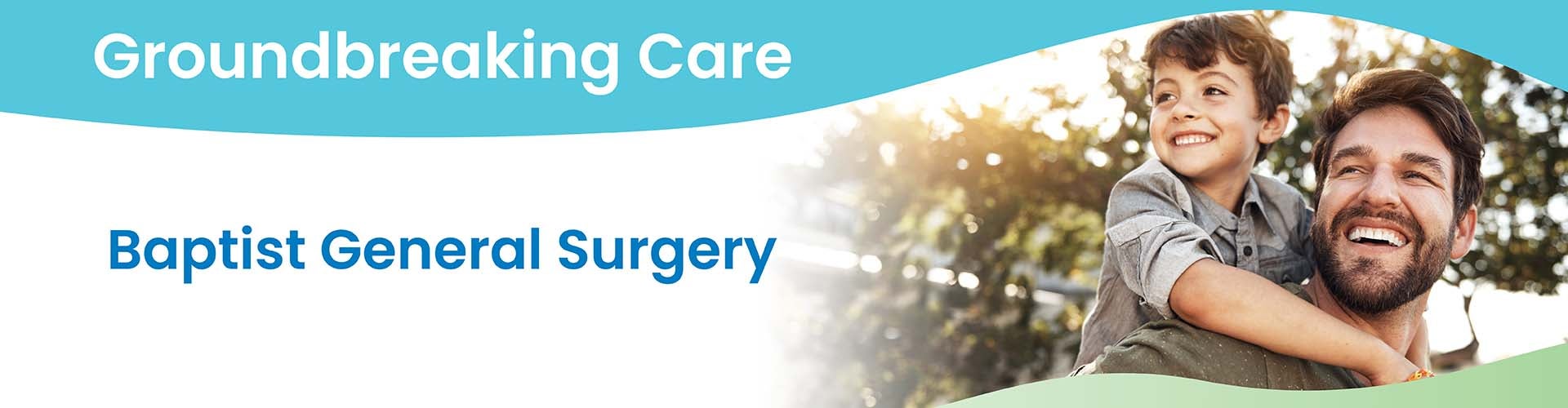 Father with son on shoulders.