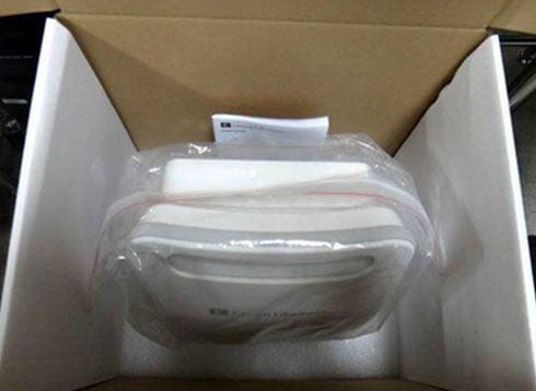 Place the EV1000 pump unit into the shipping box