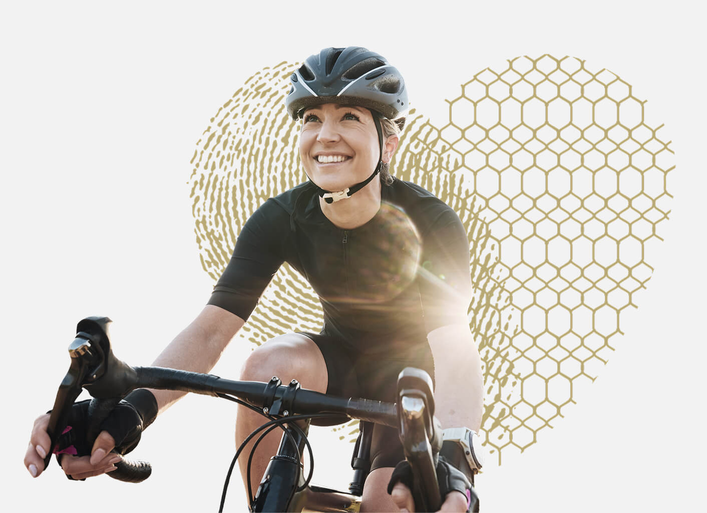 Lady riding bike picture