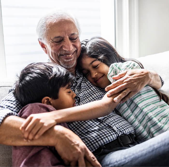 grandpa hug