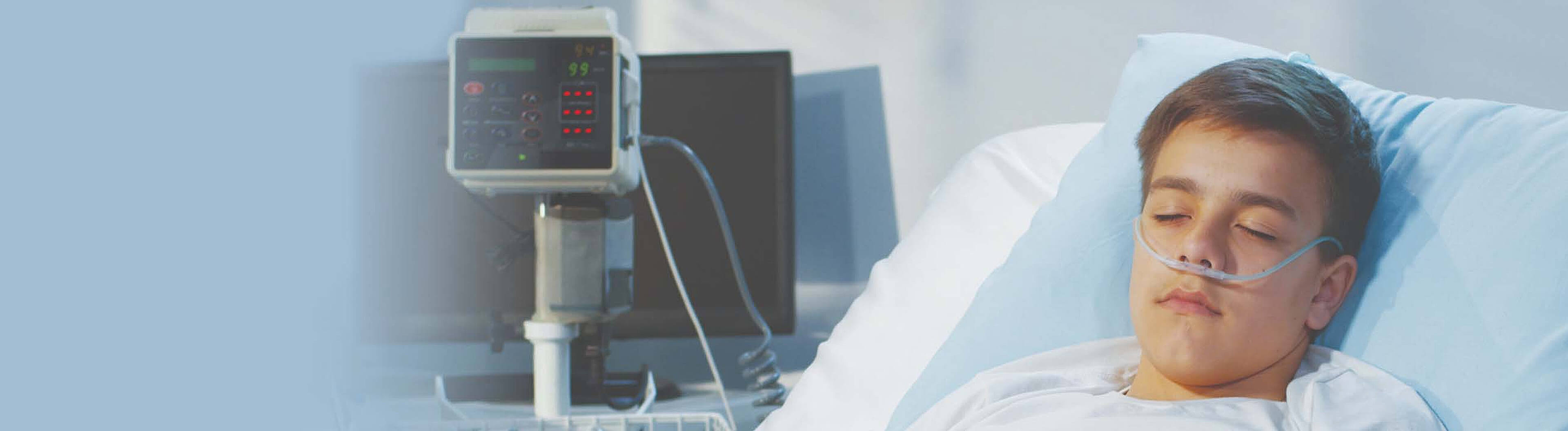 boy in hospital bed