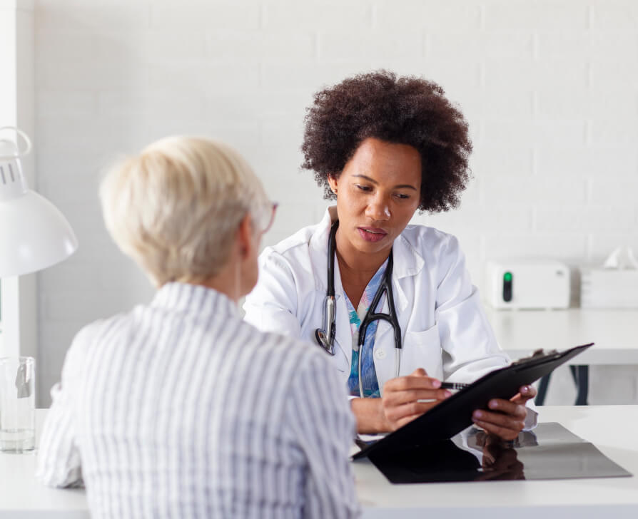 Doctor with patients