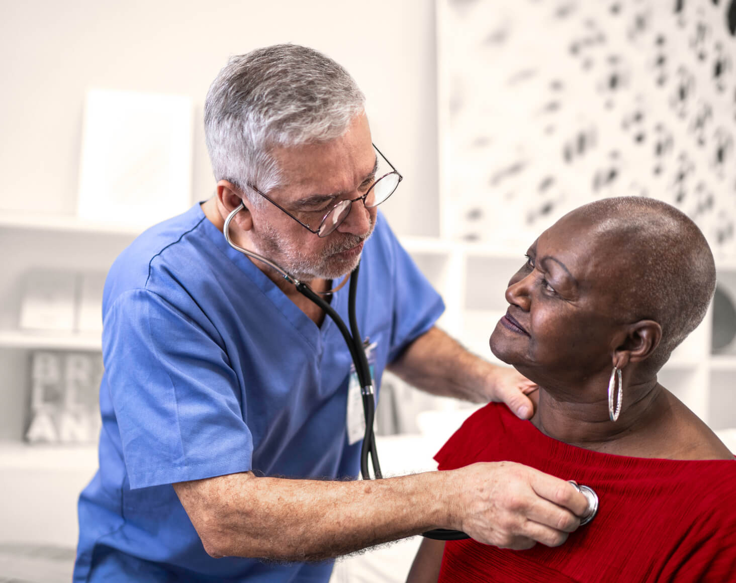 Doctor talking with patient