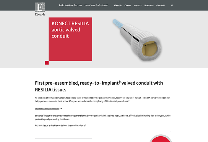 KONECT RESILIA aortic valved conduit