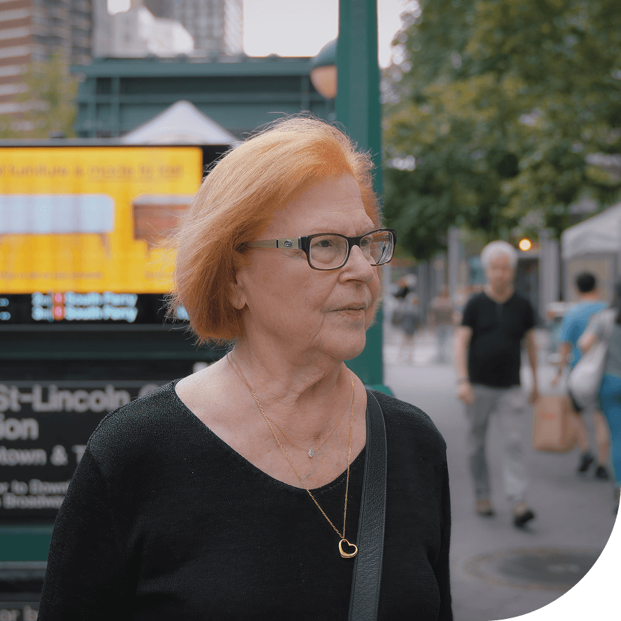 Dorothy, retired psychologist, MR patient.