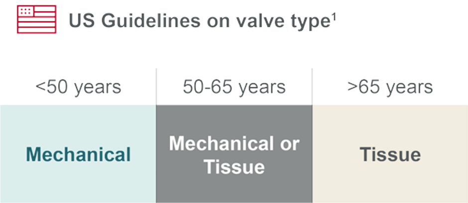 US guidelines on valve type
