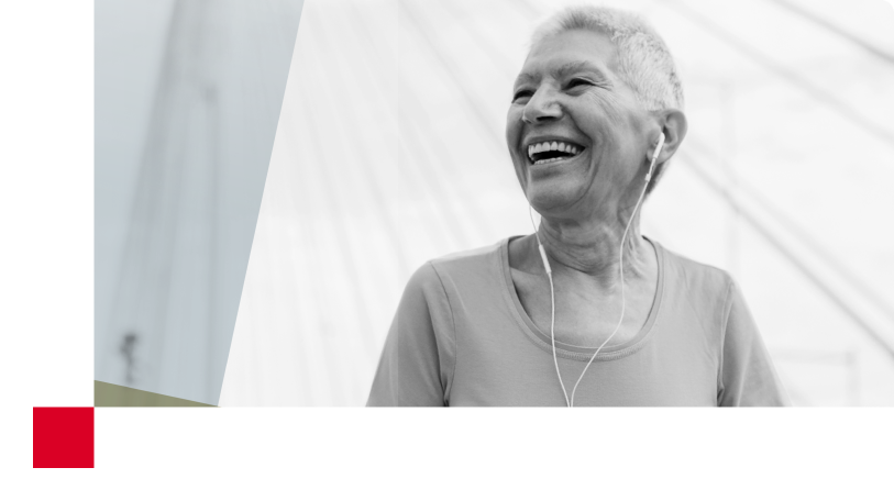 woman wearing earphone