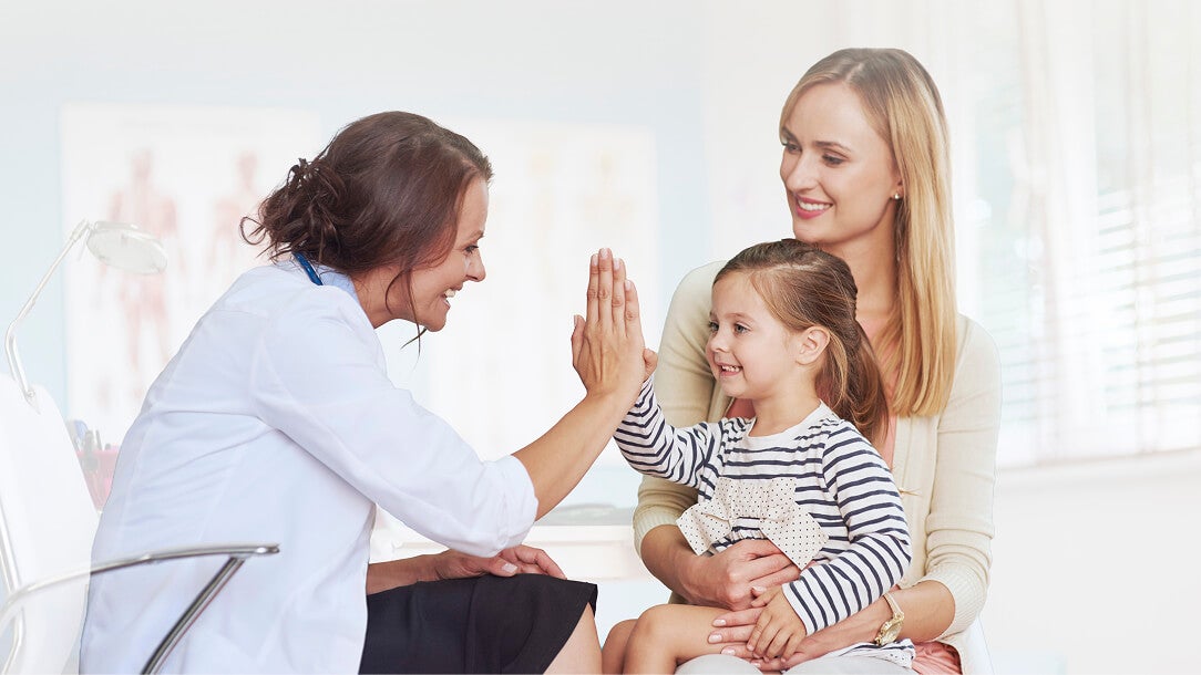 pediatric high five little girl