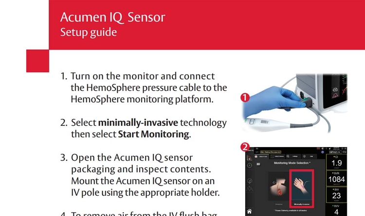 Acumen IQ sensor | Edwards Lifesciences