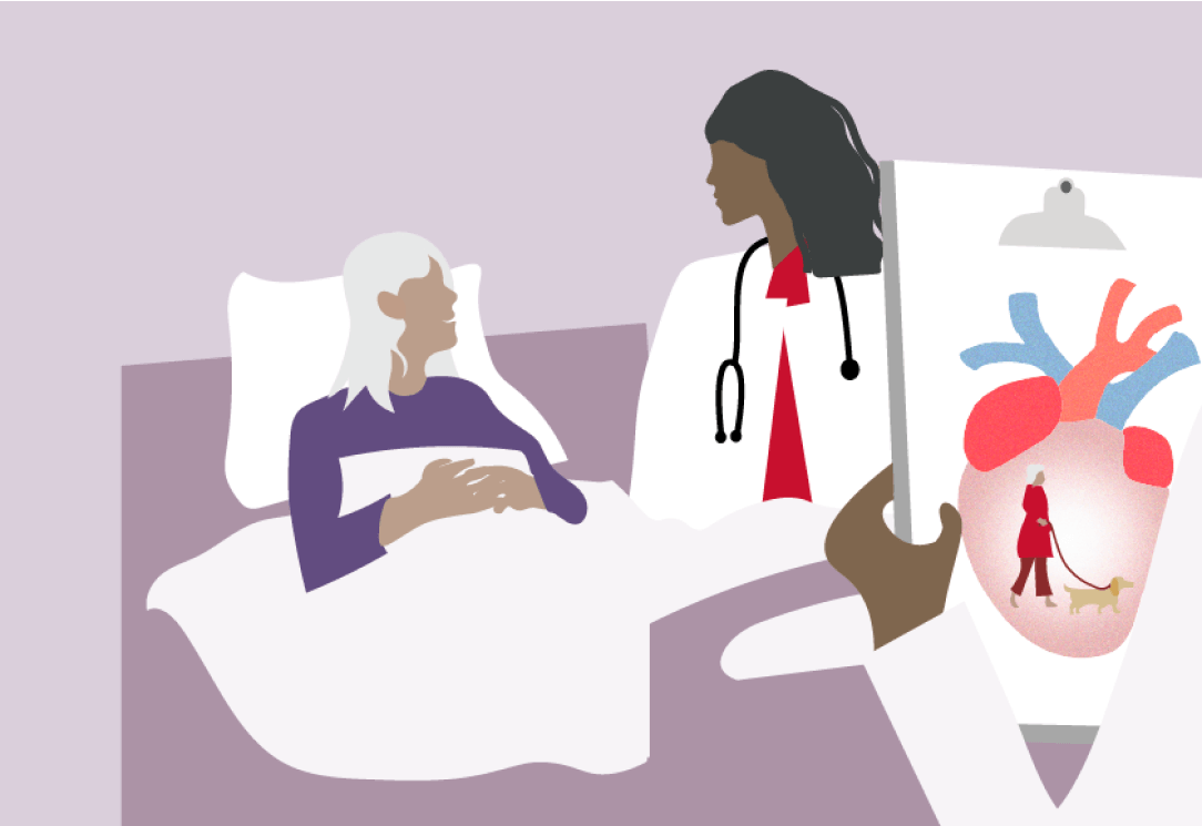 A doctor consults a patient