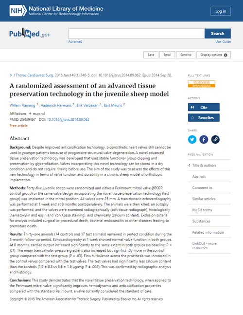 Juvenile Sheep Study Clinical Paper