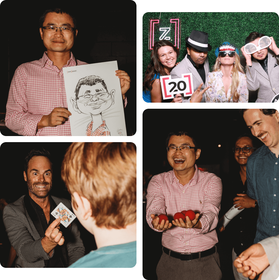 People enjoying the party activities