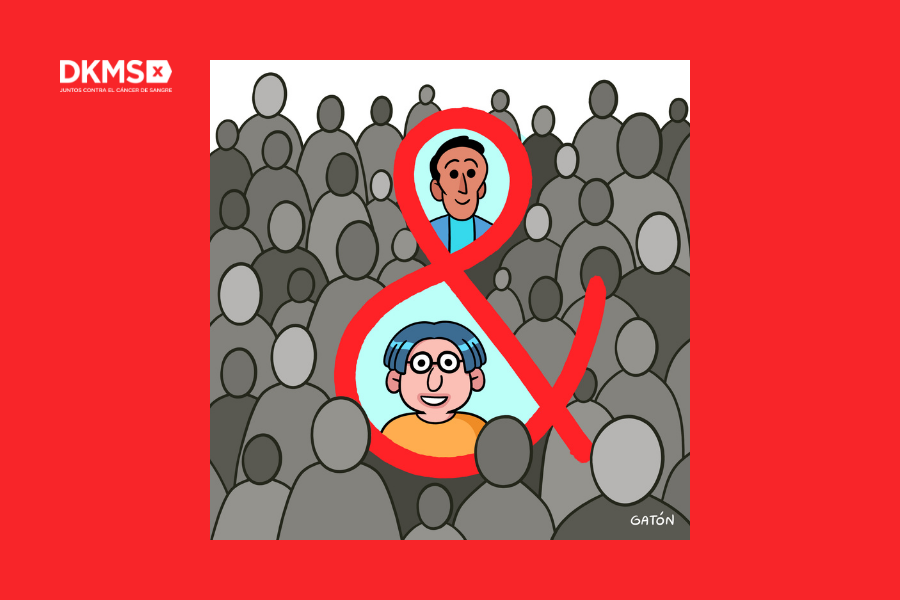 Ilustración de César Mejías para DKMS en el Día Mundial del Cáncer de Sangre 