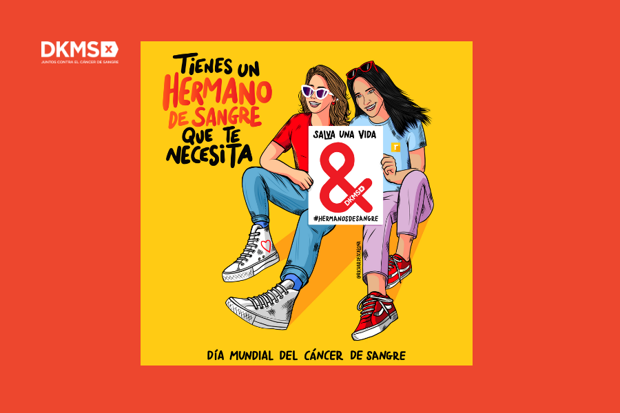 Ilustración de Richard Escalona para DKMS en el Día Mundial del Cáncer de Sangre 
