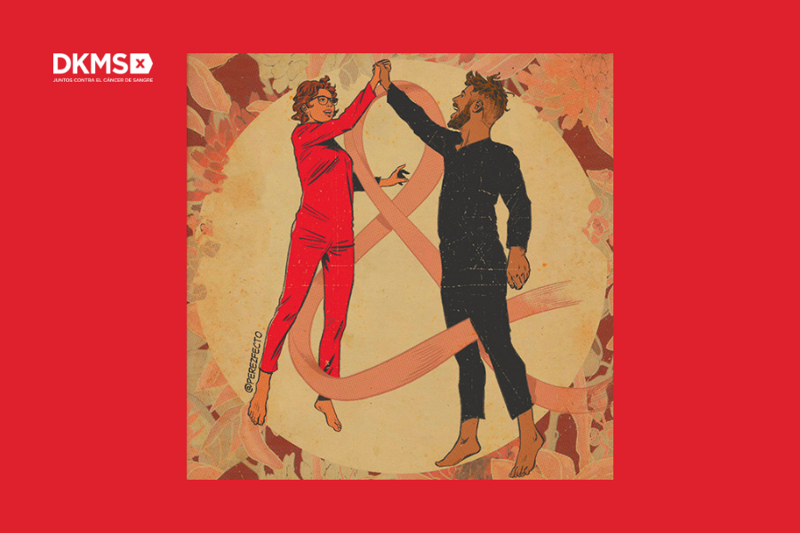 Ilustración de Perezfecto para DKMS en el Día Mundial del Cáncer de Sangre 