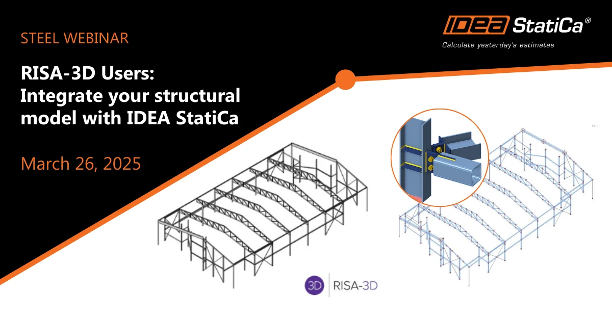 RISA-3D felhasználók: Szerkezeti modell integrálása az IDEA StatiCa rendszerrel
