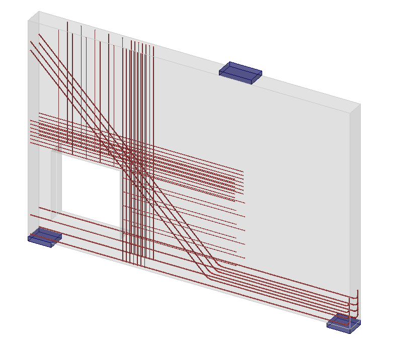 Viga-parede com uma abertura de grandes dimensões