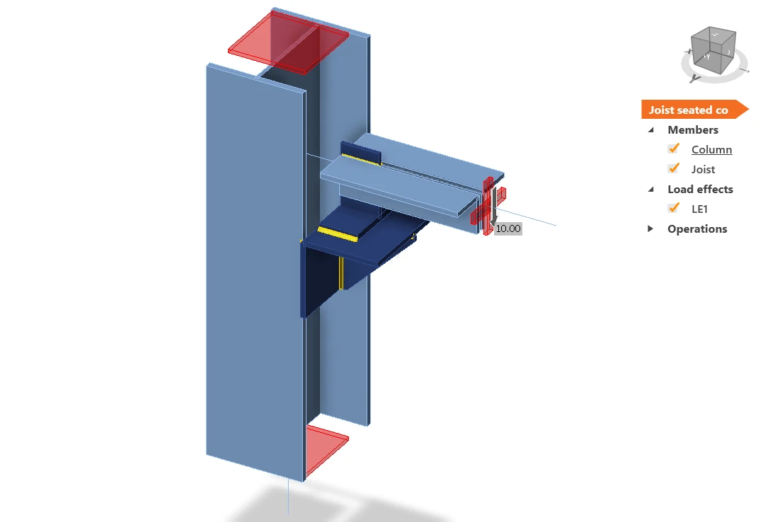 Joist to a column connection