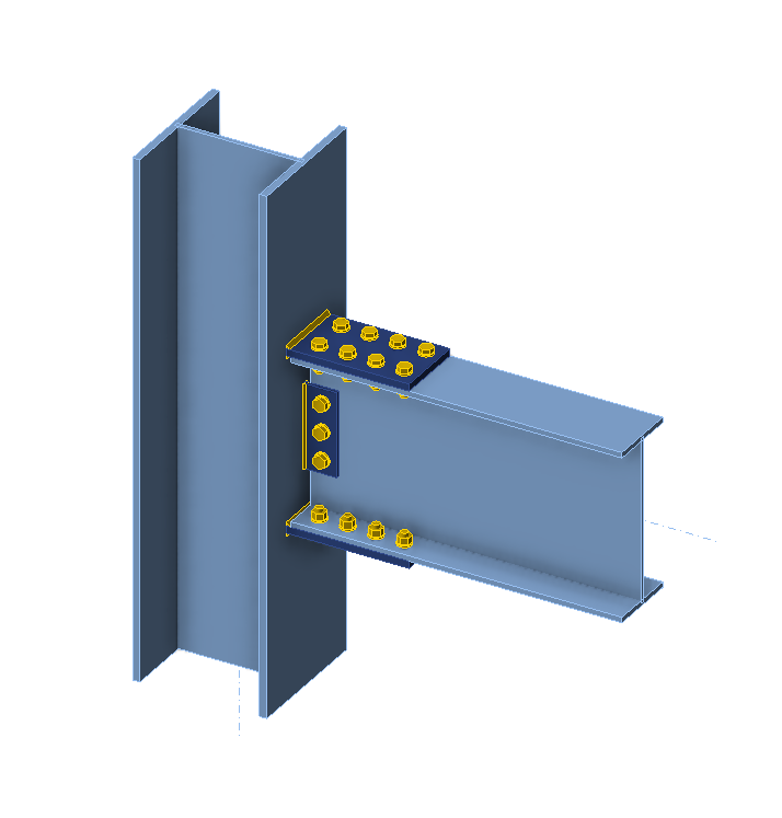 Beam to column flange, Bolted Flange - Plated FR Moment Connection