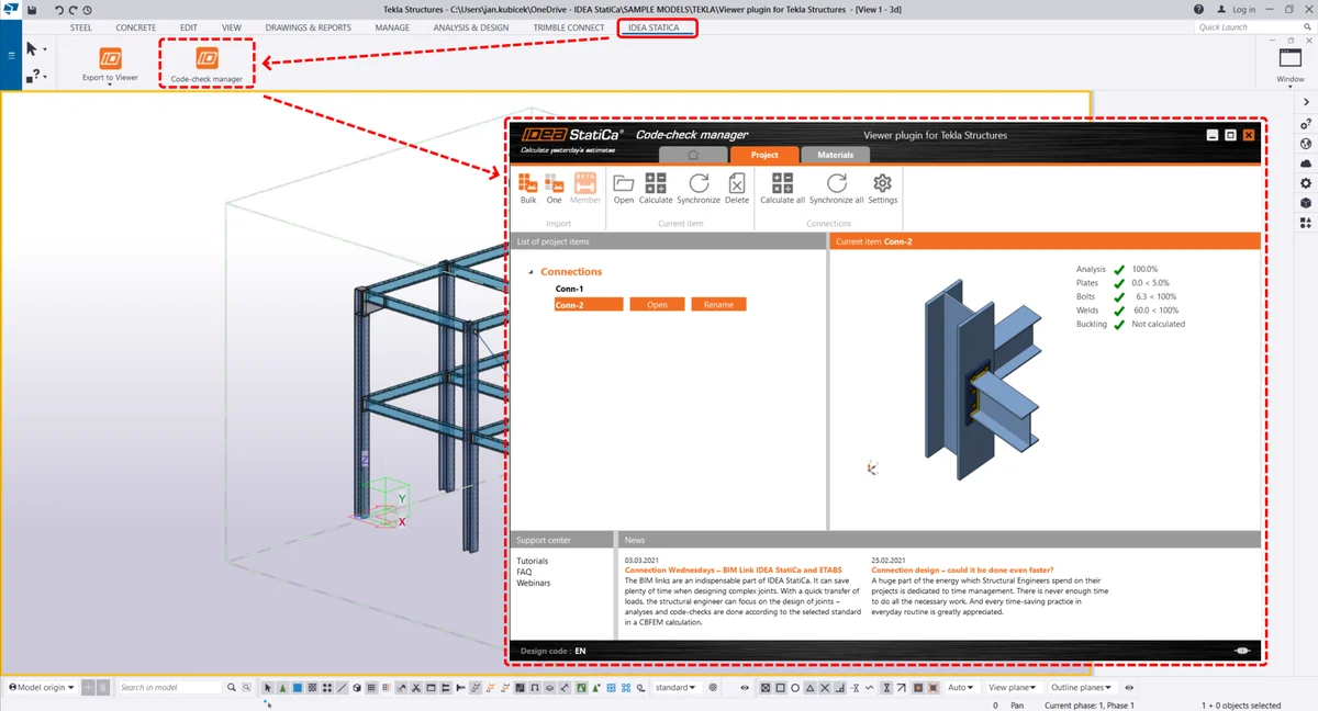 Checkbot in Tekla Structures ribbon missing