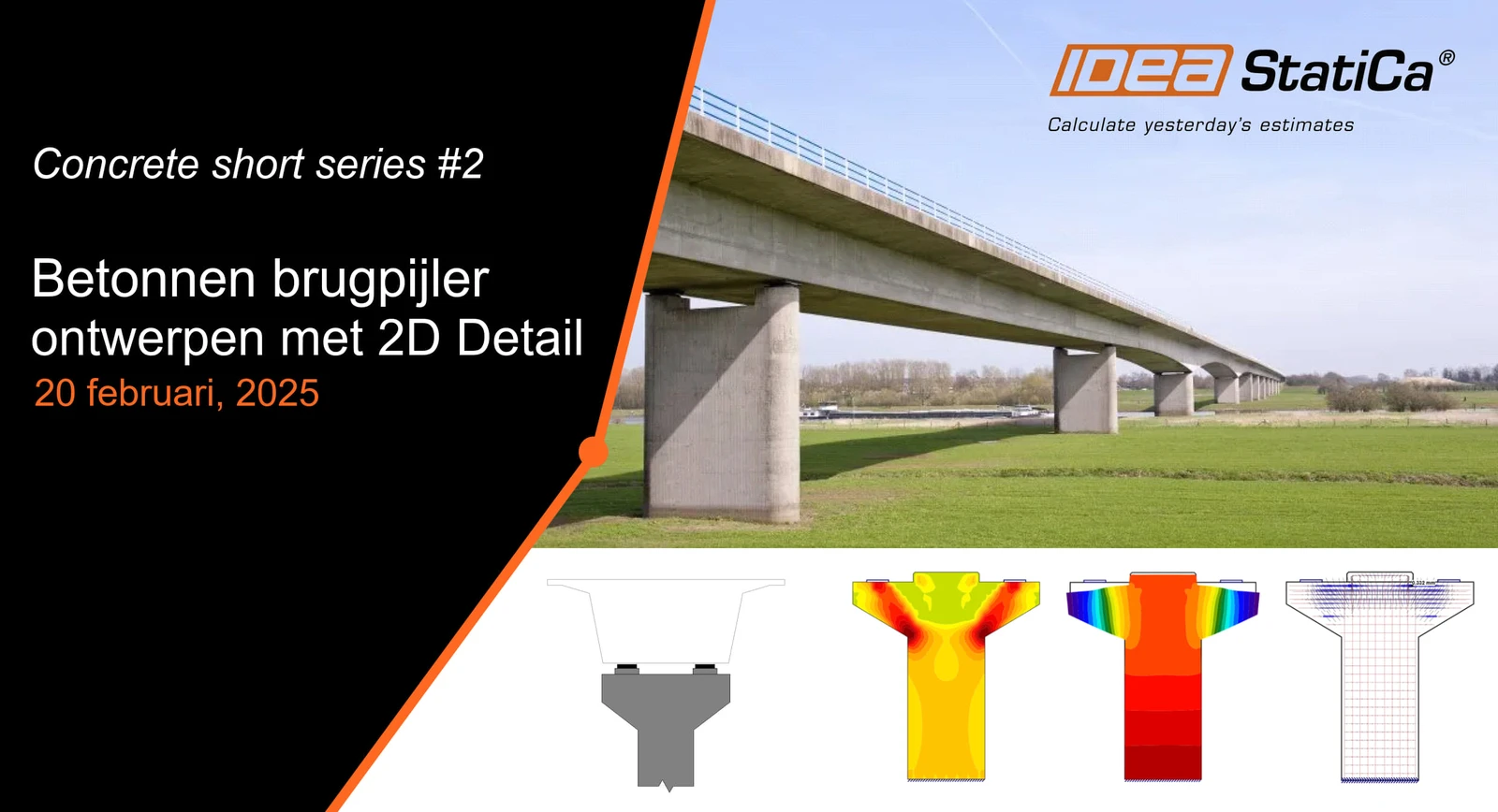 Ontwerp een betonnen brugpijler met IDEA StatiCa Detail