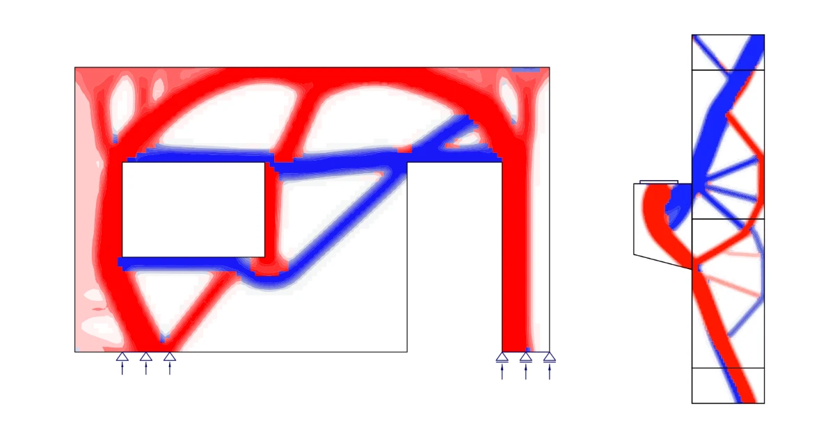¿Para qué sirve la optimización topológica? ¿Y cómo se relaciona con el método de biela y tirante?