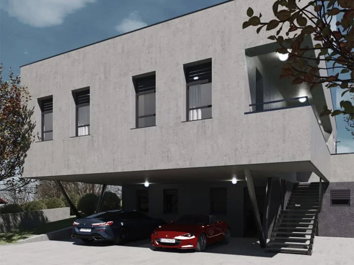 Poteau en V pour une maison individuelle, Croatie