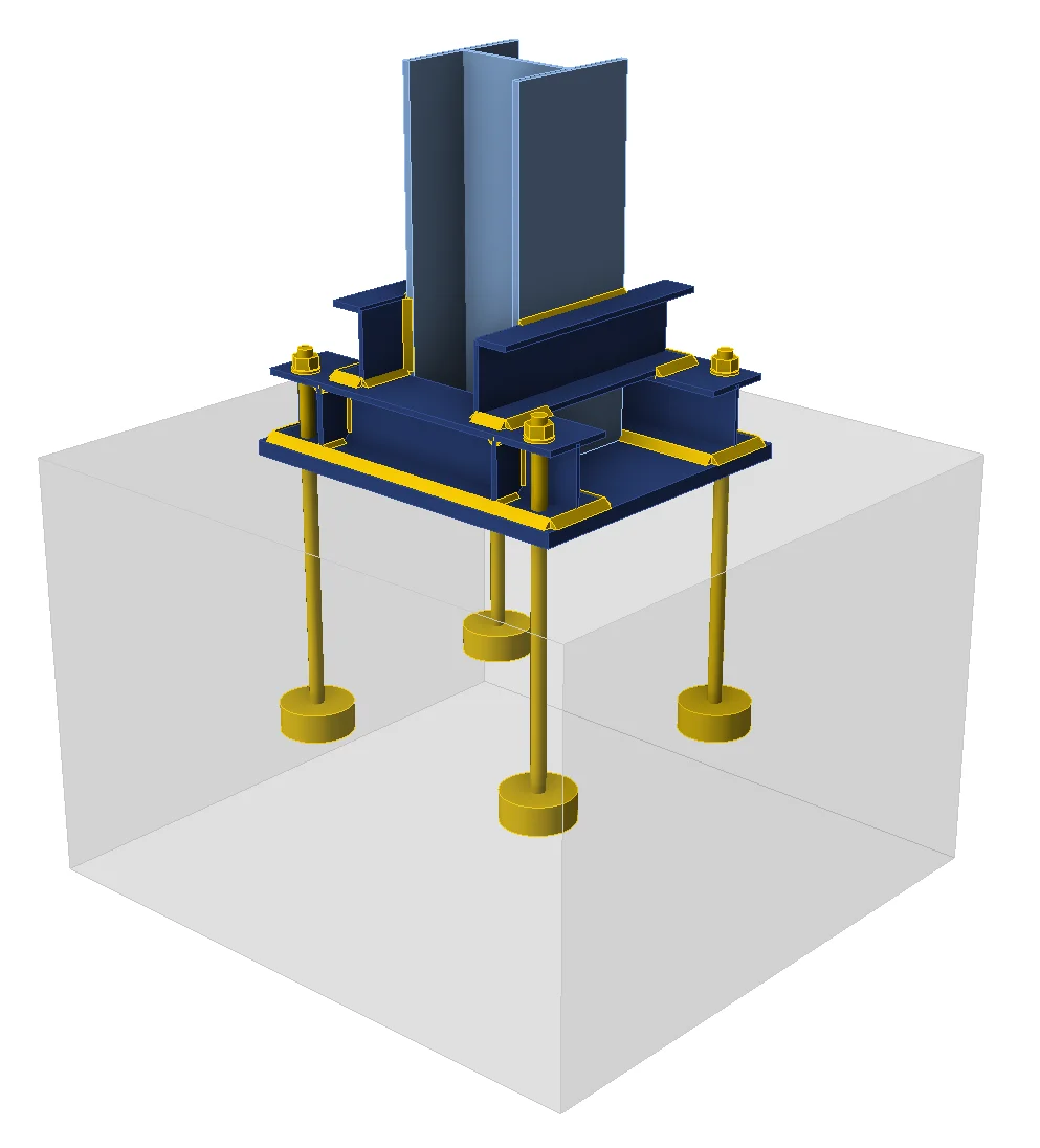 Rigid foundation heavy anchoring