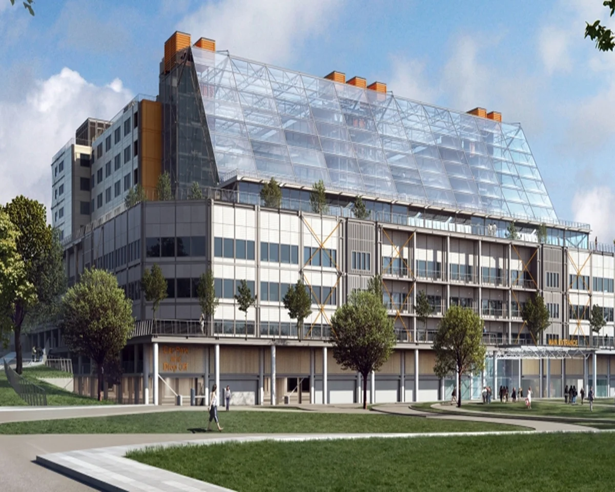 Assemblages de façade à l'hôpital Midland Metropolitan, Royaume-Uni