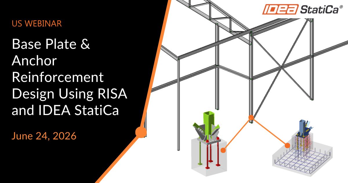 Base Plate and Anchor Reinforcement Design using RISA and IDEA StatiCa