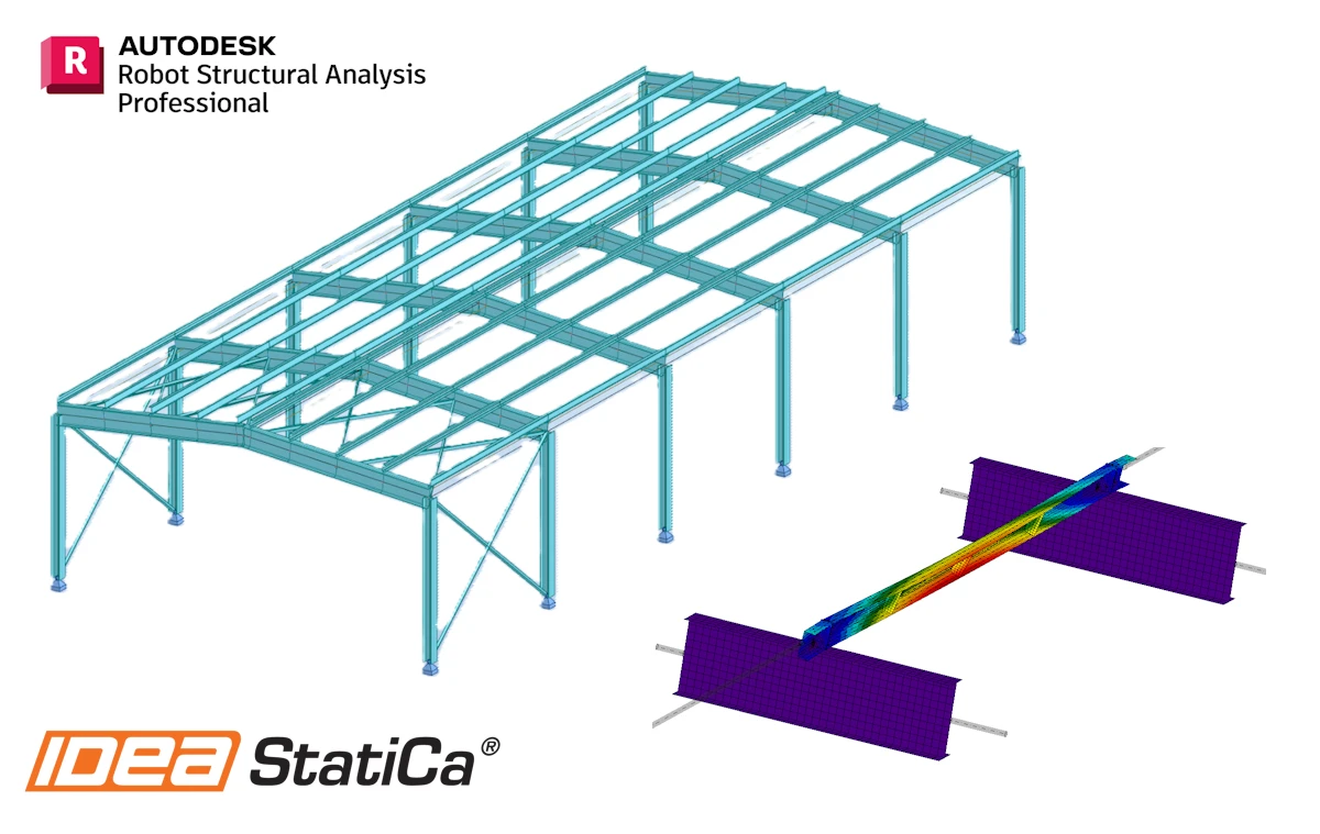 Robot Structural Analysis BIM link do projektowania stalowych elementów konstrukcyjnych (EN)