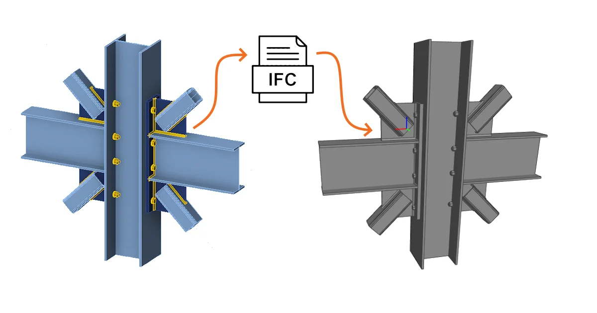 Export einer IFC-Datei aus IDEA StatiCa Connection