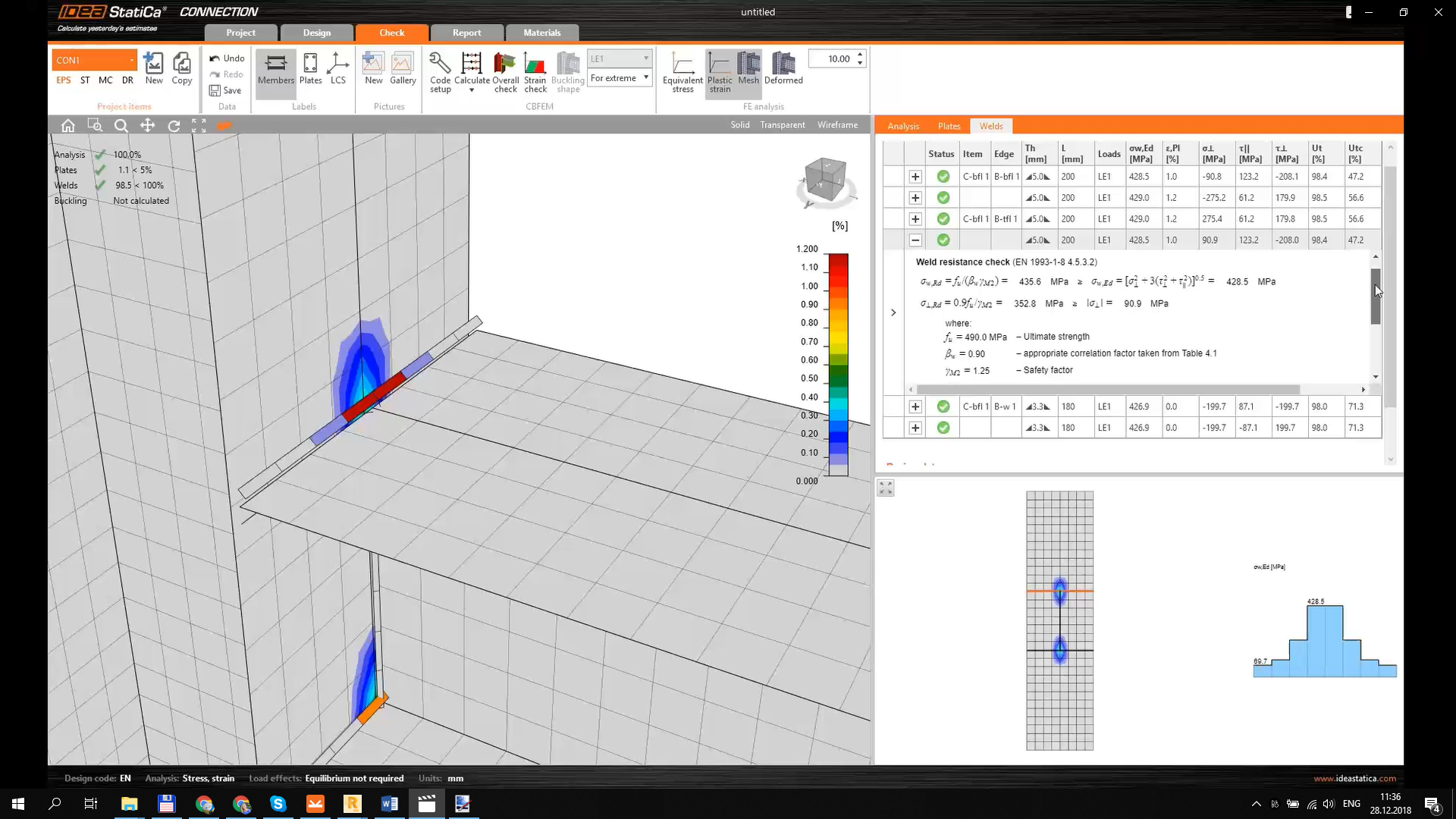 Saldature in IDEA StatiCa Connection