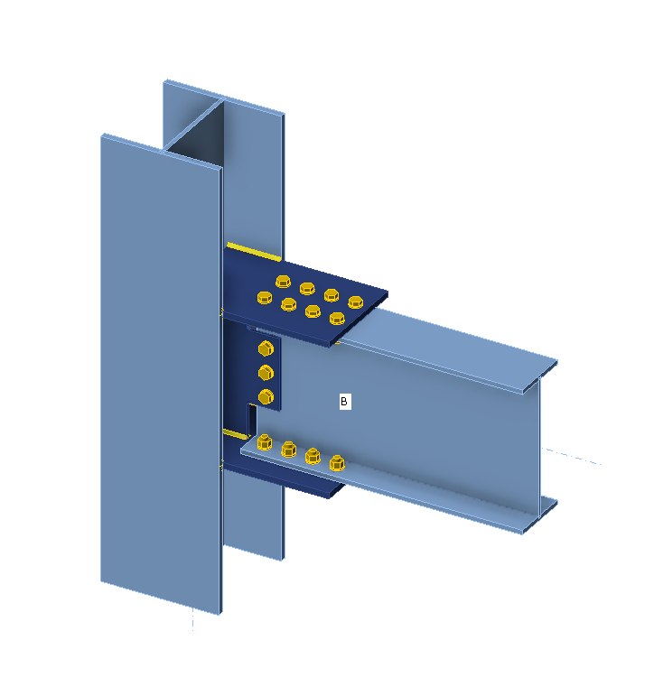 Beam to column web, Bolted Flange- Plated FR Moment Connection