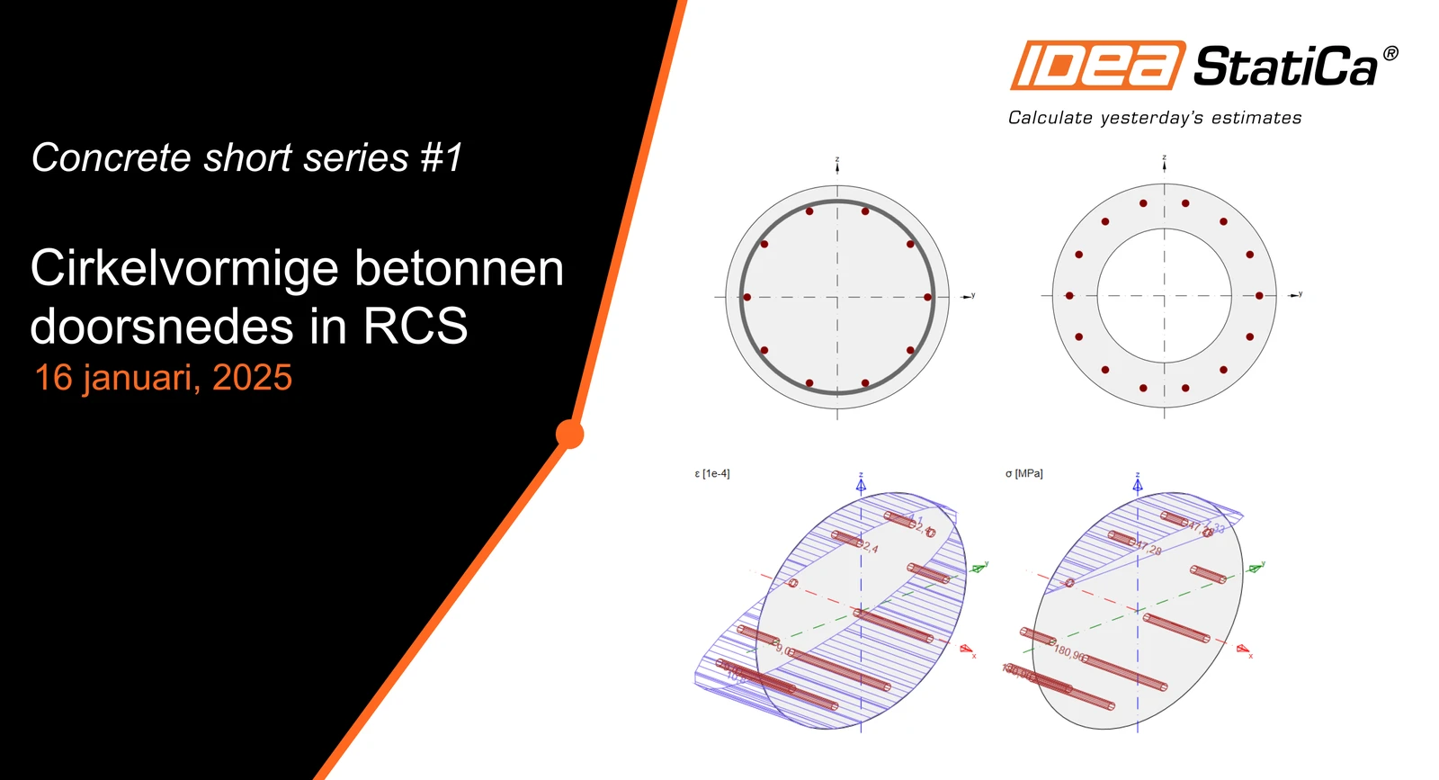 Cirkelvormige betonnen doorsnedes in RCS