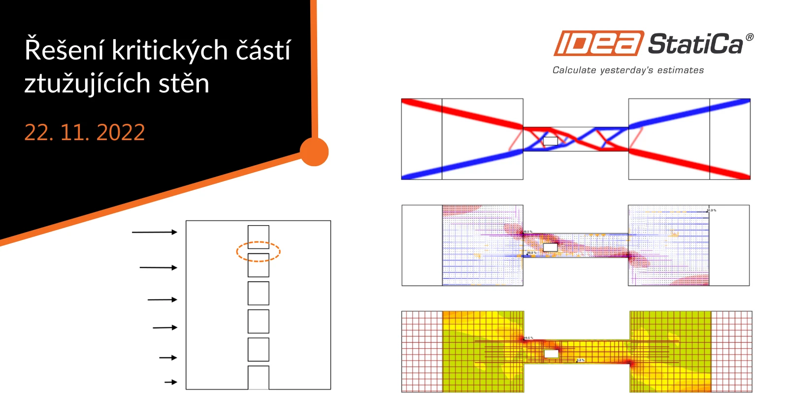 Řešení kritických částí ztužujících stěn