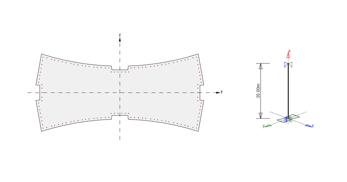 Section de poteau armé - Effet du second ordre