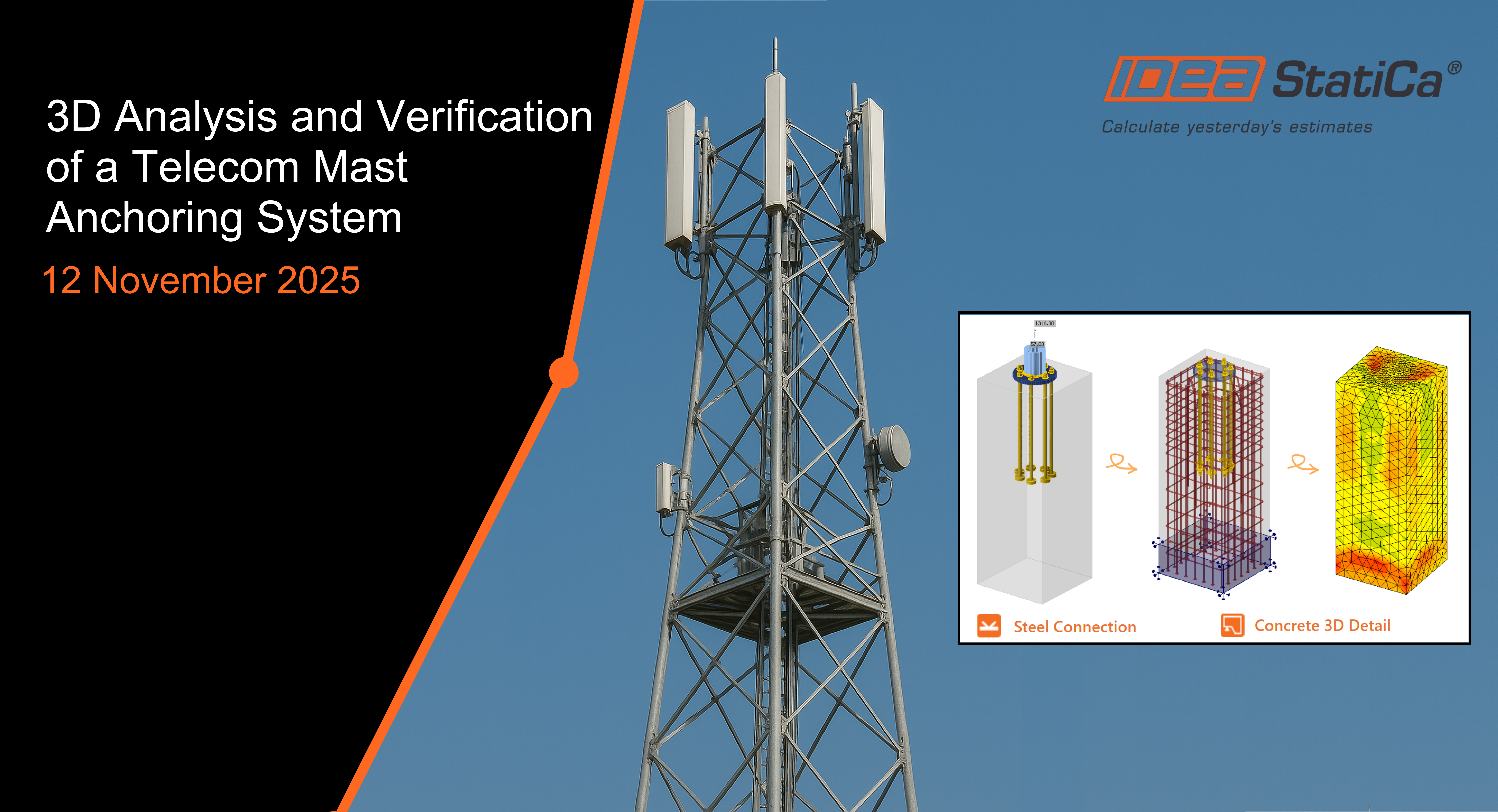 3D Analysis and Verification of a Telecom Mast Anchoring System
