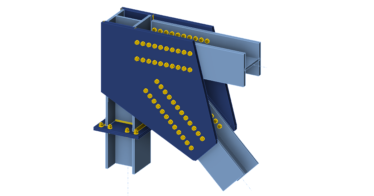 Truss end column gusset plates and fillers
