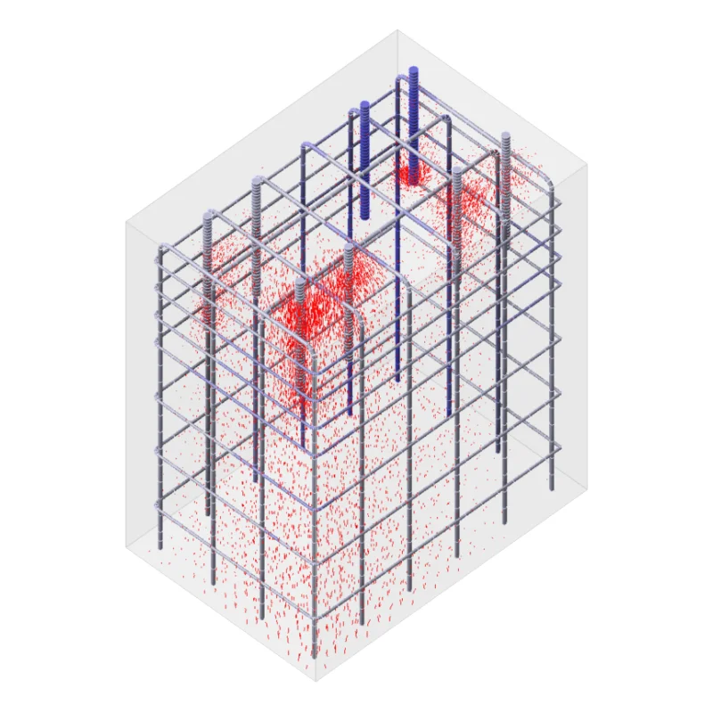 Stress flow in concrete