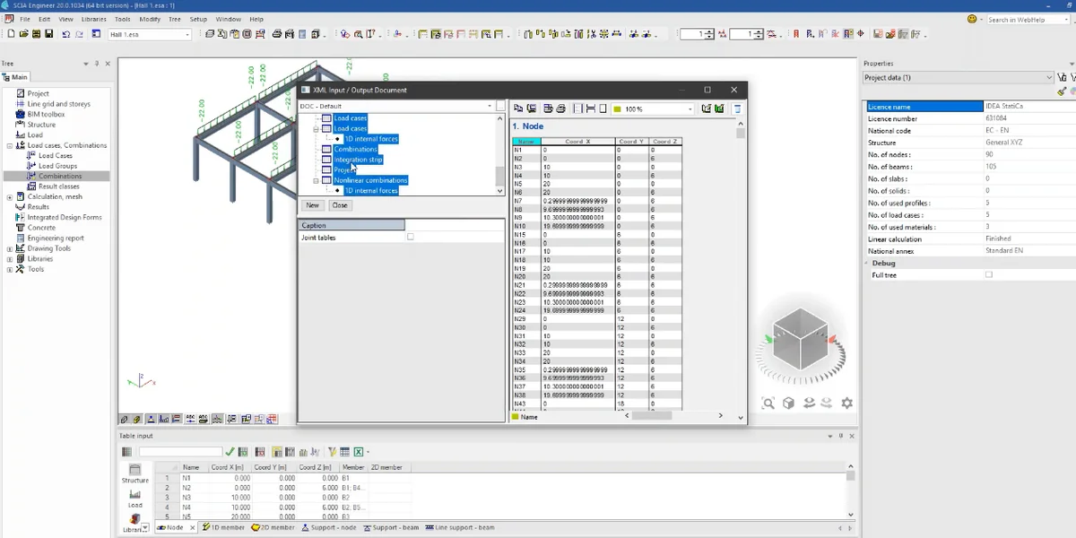 Comment créer un fichier XML pour l'application BIM IDEA StatiCa