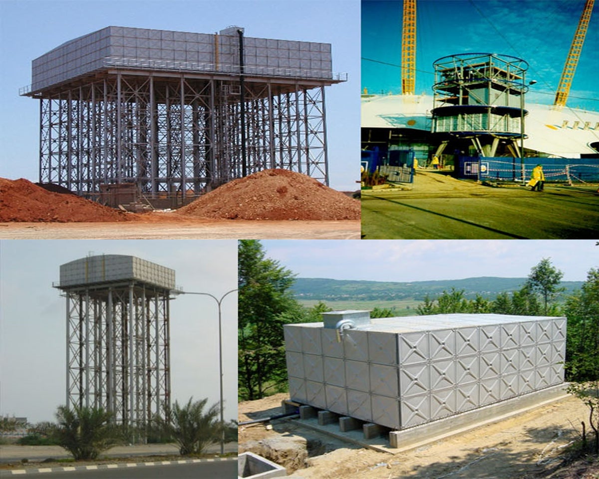 Depósitos de agua seccionales de acero prensado Braithwaite