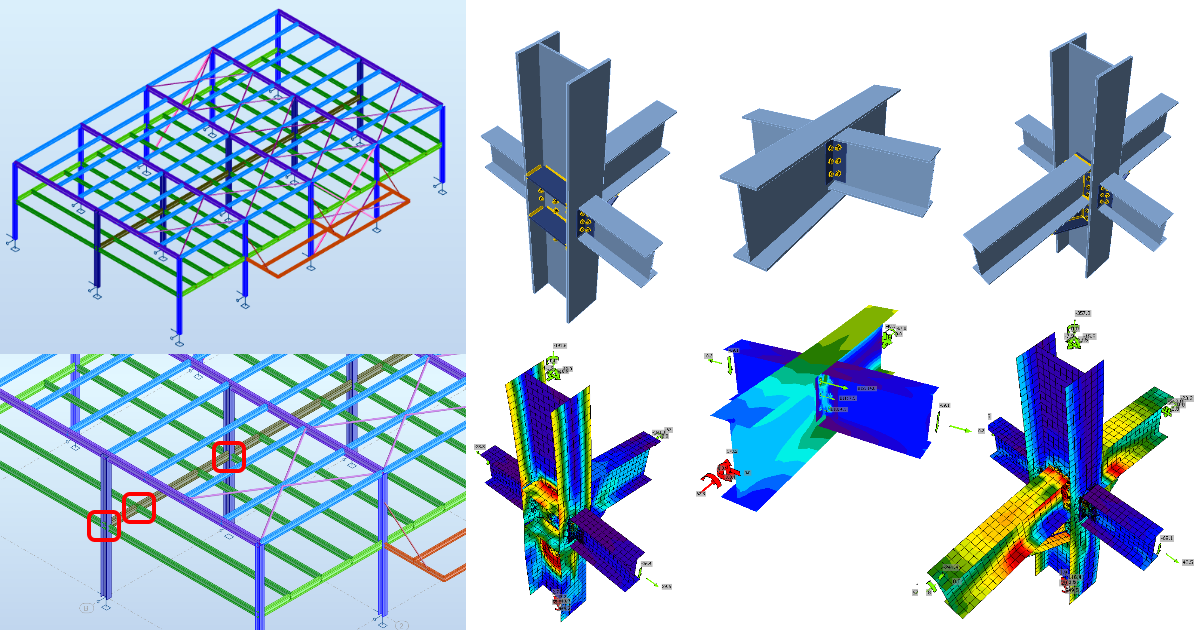 Robot Structural Analysis BIM propojení pro návrh a posouzení styčníků