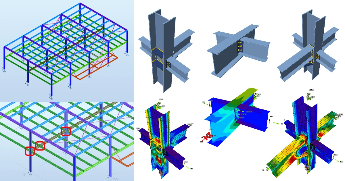 Robot Structural Analysis BIM propojení pro návrh a posouzení styčníků