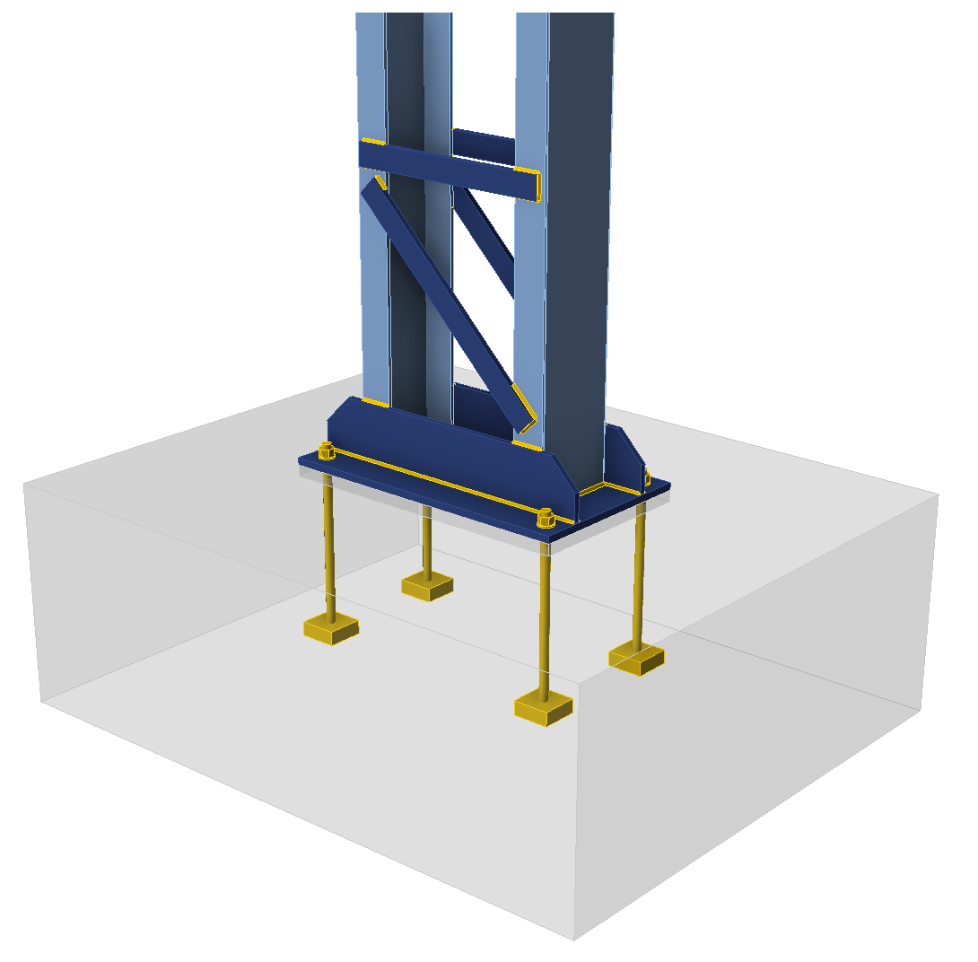 Built-up section industrial anchoring