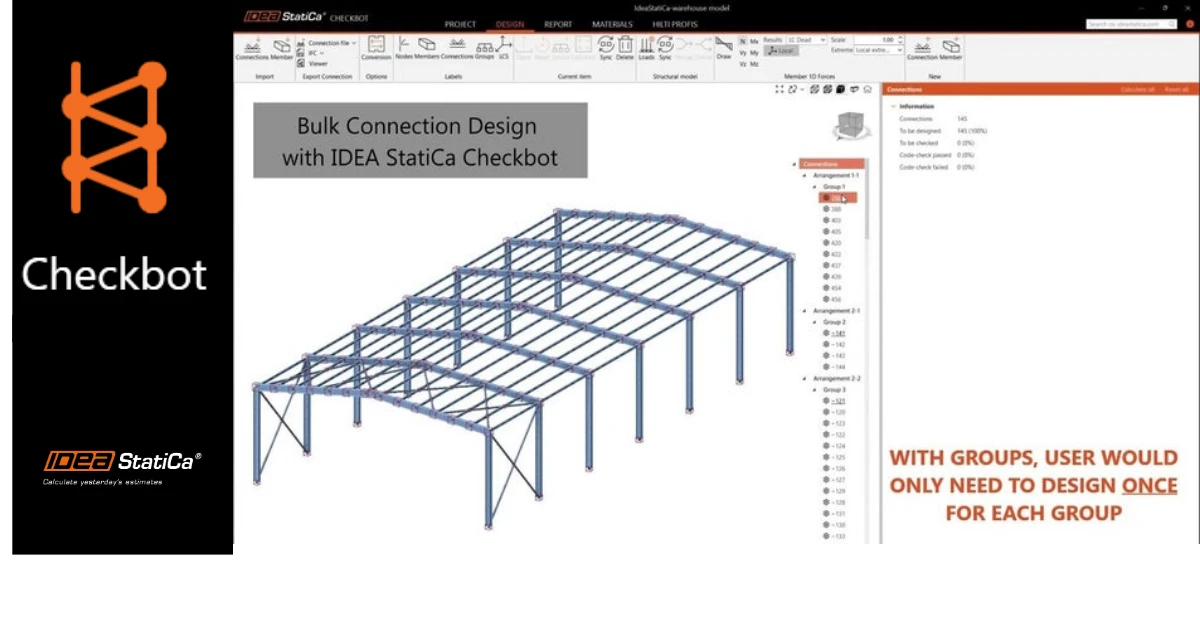 การใช้ Checkbot กับ RAM Structural System: การออกแบบแบบ Batch และการจัดกลุ่ม