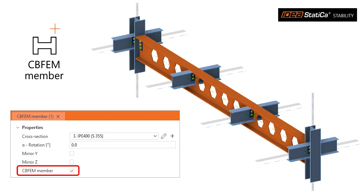 So definieren Sie CBFEM-Bauteile in Stability
