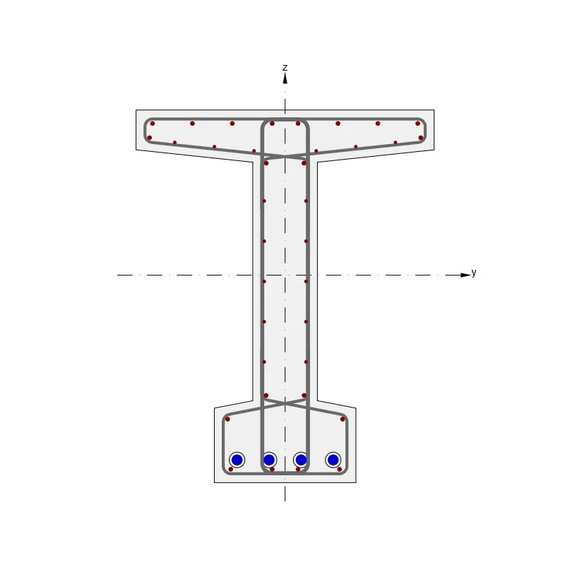 Előfeszített beton I-keresztmetszet